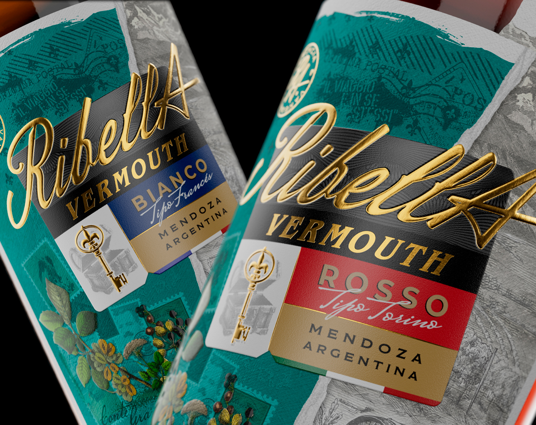 Cupla Studio Creates a Dual Narrative for RibellA Vermouth Packaging