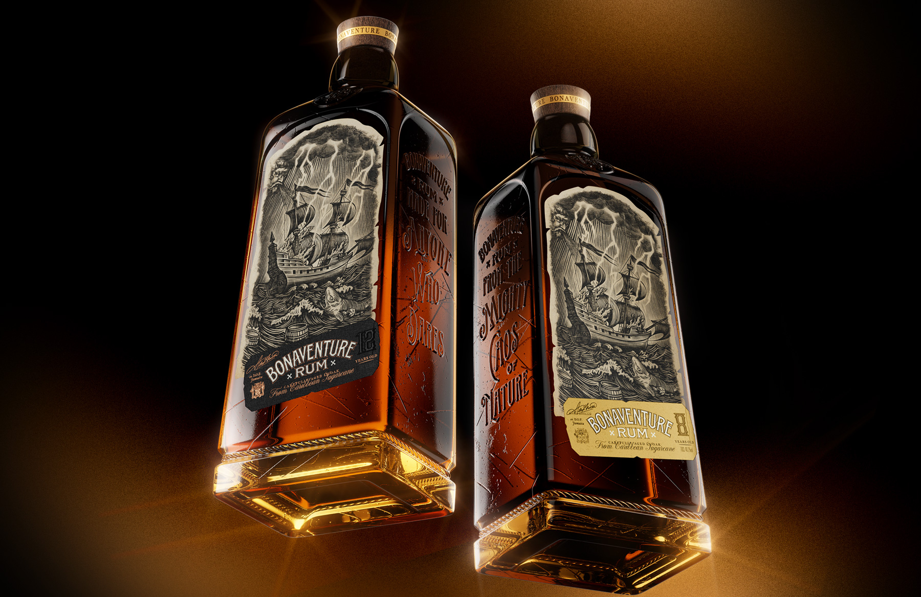 Bonaventure Rum, a spirit born from the mighty caos of nature by Jacomy & Mayne Studio